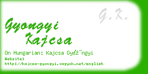 gyongyi kajcsa business card